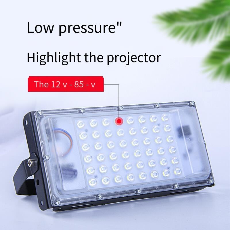 Led Low Voltage Projection Lamp Commercial Night Market Lamp Stall Lamp Battery Lamp Outdoor Emergency Marine Lamp  Low Voltage 50w White Light
