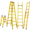 4m FRP Ladder Single Ladder Straight Ladder Flat Ladder Yellow Herringbone Ladder
