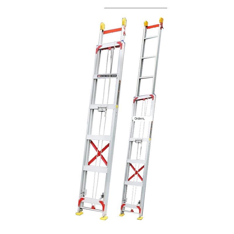 Aluminum Alloy Elevating Miter Ladder 8m Professional Engineering Telescopic Ladder