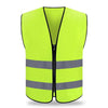 10 Pieces Reflective Vest Safety Vest Two Horizontal Fluorescent Yellow Uniform Free Size