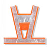 10 Pieces Vest Reflective Vest Safety Vest Traffic Warning Suit Reflective Vest Breathable V-lattice Fluorescent Orange Free Size