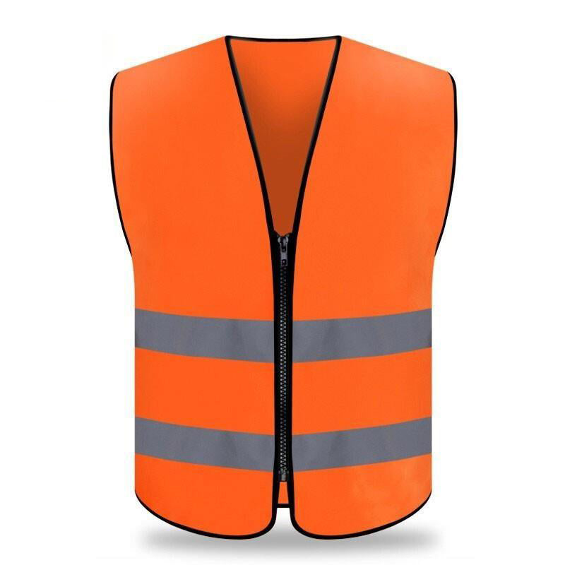 10 Pieces Reflective Vest Safety Vest Reflective Strips with Two Horizontal Orange Free Size