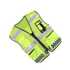 Fluorescent Yellow Reflective Vest For Police High Lighter Large Pocket Free Size