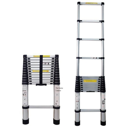 Telescopic Ladder Aluminum Alloy Ladder Ladder Lifting Bamboo Ladder Engineering Ladder Climbing Ladder Thickened 3.8m Telescopic Straight Ladder Climbing Ladder 3.8m Telescopic Straight Ladder