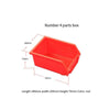 10 Pcs Parts Box No.4 Red 140 * 105 * 75 Combined Screw Box Tool Storage Box