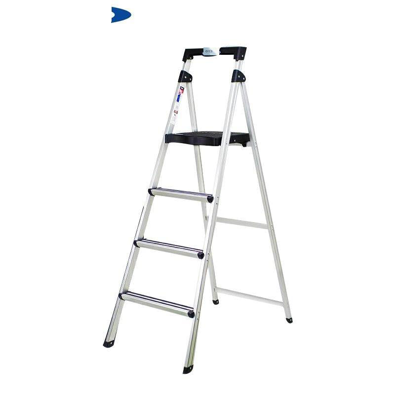 1.62m Aluminum Alloy Ladder Wide Pedal Four Step Climbing Ladder Safety Ladder Bearing 90kg Herringbone Ladder Multi-function Shelf Ladder