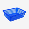 6 Pieces Square Screen Rectangular Plastic Square Screen  Sorting Distribution Basket Plastic Basket Vegetable Basket Kitchen Storage Basket Fruit Drainage Basket Blue 406 * 312 * 118mm