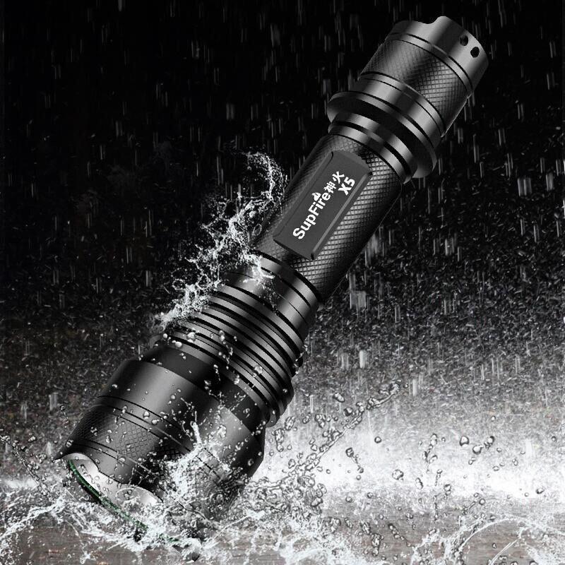 Strong Light Flashlight 10W Searchlight Super Bright Long Range LED Rechargeable Lighting Outdoor Riding Mini Home Waterproof Emergency Light