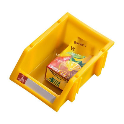 Inclined Plastic Box Combined Parts Box Material Box Assembly Component Box Tool Box Shelf X1 Yellow 180 * 120 * 80mm (50 Pieces)