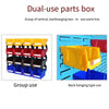 10 Pcs 200 * 130 * 110 mm Dual Purpose Combined Parts Box, Back Hanging Plastic Box,  Inclined Material Box, Component Box, Classification Box