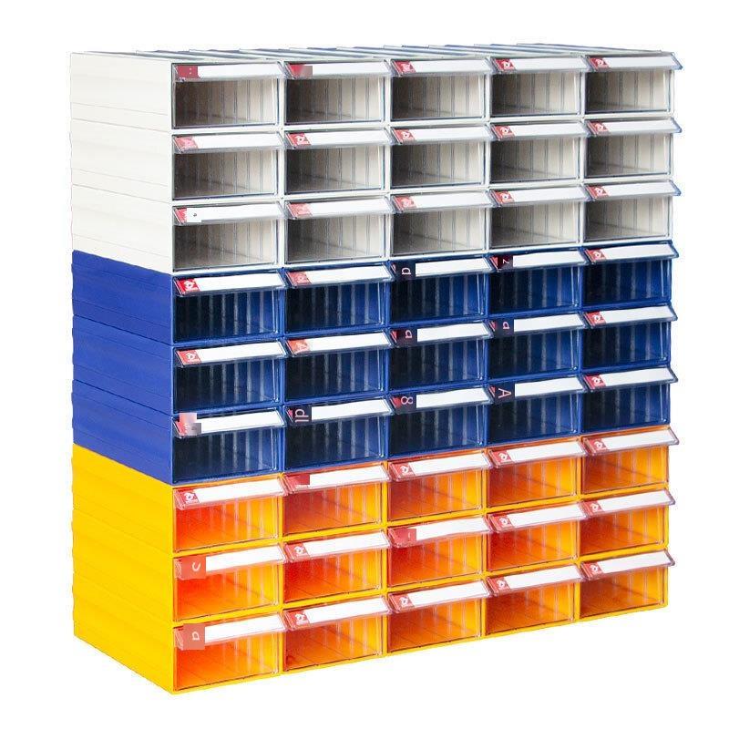 15 Pcs 140 * 90 * 40 mm Modular Plastic Parts Cabinet Drawer Type Component Box Material Box Drawer Type Storage Box Parts Box