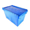 600 * 400 * 370mm Inclined Plug Turnover Box With Cover Logistics Transfer Box  Material Basket Inclined Plug Box Super Distribution Box Blue