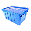 600 * 400 * 320mm Inclined Plug Turnover Box With Cover Logistics Transfer Box  Material Basket Inclined Plug Box Super Distribution Box Blue