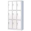 SW-843 Factory Thickened Office Steel Sheet Locker With Lock Mall Storage Documents Supplies Deposit Cabinet Bathroom 9 Doors