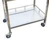 3 Drawer Stainless Steel Dressing Cart Medicine Delivery Cart Instrument Table Nursing Medicine Cabinet Clinic Mobile Tool Cart Cabinet Three Draw Two Door 120 Grid