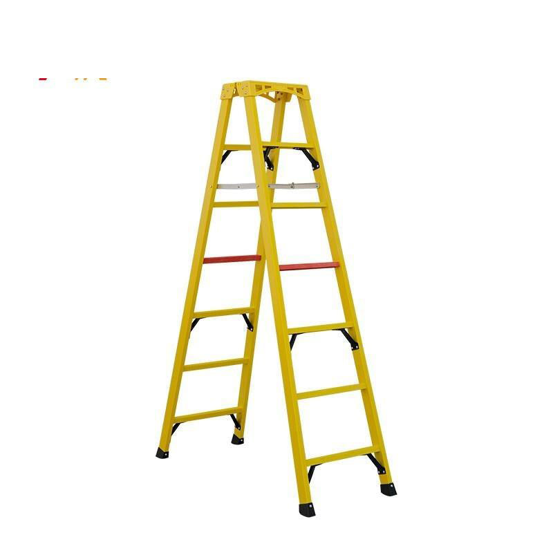 2m Flying Insulated Miter Ladder FRP Insulated Ladder Electrical Power Construction Tool Platform Ladder 6 Steps