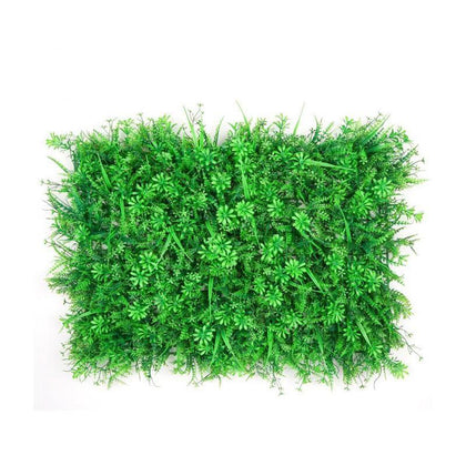 60 * 40 * 9cm Simulation Green Plant Wall Turf Simulation Long Seedling With Flower Green Plant Wall Plastic Turf Wall Decoration Green Lawn