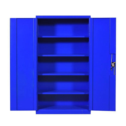 Heavy Tool Cabinet Blue 4-layer Plate Meshless 1000 * 500 * 1800mm Factory Workshop Storage Cabinet Hardware Tool Storage Cabinet Finishing Cabinet