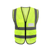 10 Pieces Multi-Pocket Reflective Vest Reflective Vest Peach Net Fluorescent Yellow Men & Women