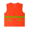20 Pieces Reflective Back Center Warp Knitted Fluorescent Orange Reflective High Visibility Safety Vest