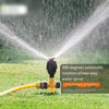 6 Pieces Vegetable Field Watering Artifact Sprinkler Automatic Sprinkler Rotation 360 Degree Green Lawn Sprinkler Garden Irrigation Black Sprinkler