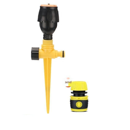 6 Pieces Vegetable Field Watering Artifact Sprinkler Automatic Sprinkler Rotation 360 Degree Green Lawn Sprinkler Garden Irrigation Black Sprinkler