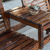 Carbonized Anticorrosive Solid Wood Leisure Tables And Chairs Outdoor Balcony Coffee Table Chairs Courtyard Terrace Retro Leisure Combination Chairs
