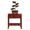 Solid Wood Multi-layer Flower Rack Storage Wooden Rack Living Room Fish Tank Rack Bonsai Viewing Strange Stone Table Chinese Stone Table Base Display Long Table Chestnut Red Length 55 Width 35 Height 70