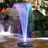 New Solar Floating Fountain With Lamp And Charging Function Floating Landscape Fountain 5v 1.4w Rechargeable Battery And Lamp