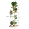 Home Nordic Modern Iron Flower Rack Indoor Multi-layer Green Plant Flower Pot Rack Living Room Rack Balcony Simple Floor Flower Table Three Layers Of Gold