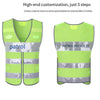Traffic Reflective Vest Night Fluorescent Vest Security Management Patrol Riding Clothes Reflective Vest Can Be Printed Fluorescent Color One Size Fits All