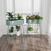 European Style Nordic Light Luxury Flower Rack Storage Balcony Iron Flower Rack Living Room Floor Type Plant Green Pineapple Fleshy Flower Pot Rack Advanced Green
