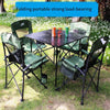 Outdoor Folding Portable Ultra Light Chair Leisure Folding Table Portable Fishing Chair One Table And Four Chairs (All Cloth Black)