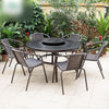 106cm Round Table Outdoor Barbecue Cast Aluminum Table And Chair Waterproof Anticorrosion