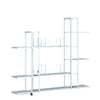 Flower Rack Multi-storey Living Room Floor Type Storage Rack Balcony Decoration Rack Layout Iron Art Simple Modern Fleshy Green Rose Pot Balcony Movable Wheeled H9037 White Yarn Pattern [length 120 Width 26 Height 114.5]