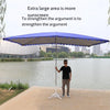 Outdoor Sunshade Large Sunshade Outdoor Stall Square Folding Rain Proof Inclined Umbrella Green Inclined 3x2 Thickened Silver Glue 6 Bone