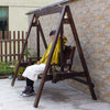 Outdoor Solid Wood Swing Courtyard Swing Chair Balcony Anticorrosive Wood Hanging Chair White Square Wood Small No Top