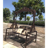 Outdoor Cast Aluminum Swing Courtyard Balcony Villa Furniture Terrace Swing Hanging Chair Rocking Chair Full Cast Aluminum Swing