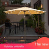 Outdoor Sunshade Outdoor Sunshade Outdoor Terrace Garden Outdoor Umbrella Solar LED Light Stall Umbrella Large Sun Umbrella