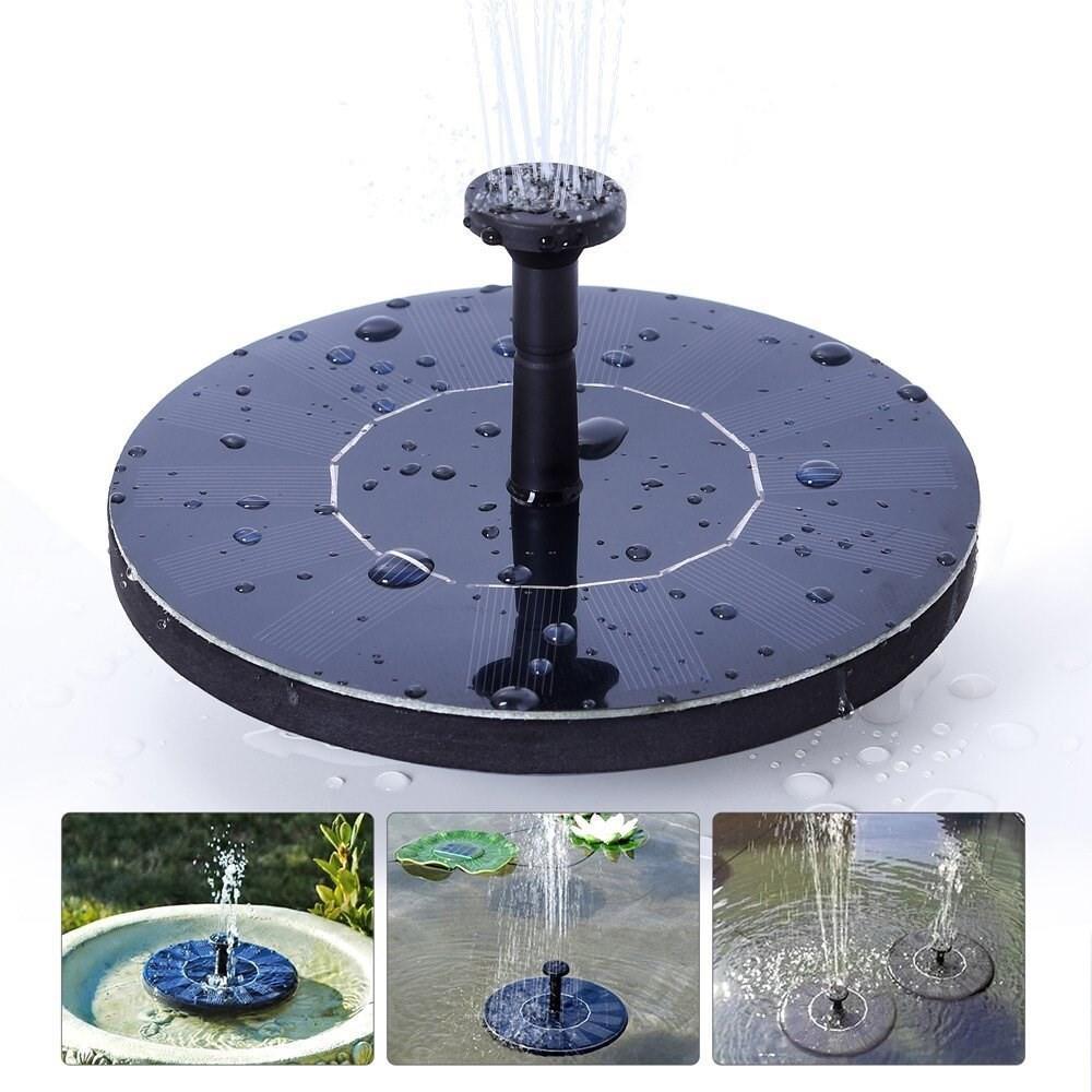 Solar Fountain Rockery Water Small Flow Brushless Solar Water Sprinkler Outdoor Fountain Direct Drive Round Type