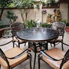 Outdoor Table Chair Courtyard European Style Cast Aluminum Terrace Outdoor Garden Iron Furniture Balcony Leisure 1 Table 2 Chair