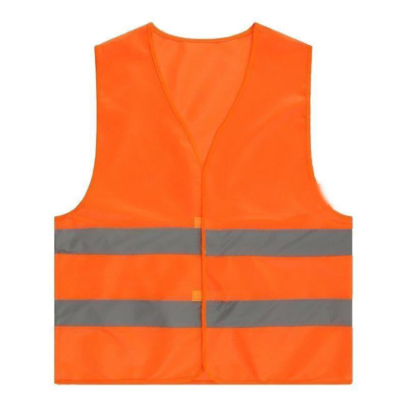 6 Pieces Customed Reflective Vest High Visibility Reflective Vest  (orange)