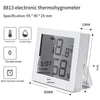 6 Pieces LCD Alarm Clock Electronic Temperature And Humidity Meter Baby Room Office Supplies White 8813 Electric Drill (no Backlight)