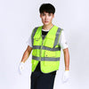 6 Pieces New Reflective Vest Vest Vest Construction Fluorescent Sanitation Worker Traffic Safety Clothes Riding Coat Hanging Walkie Talkie Fluorescent Yellow