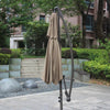 Outdoor Sunshade Courtyard Sunshade Outdoor Stall Courtyard Sunshade Roman Umbrella Folding Iron 3 M Without Moving Water Block