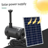 Solar 12v Water Pump Brushless Dc Micro Fountain Water Pump Garden Fish Pond Landscape With 2 Kinds Of Nozzles 12v Water Pump + 25w Solar Panel