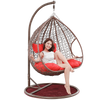 Rattan Chair Rocking Chair Double Cradle Rattan Chair Rocking Chair Family Hammock Indoor Leisure Balcony Swing Lazy Bird's Nest Drop Chair Rocking Chair Single White Flagship