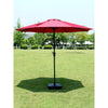 8-Bone 2.7 M Outdoor Sun Umbrella Courtyard Umbrella Middle Column Straight Pole Umbrella Courtyard Wooden Umbrella 8kg Resin Bottom