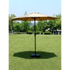 8-Bone 2.7 M Outdoor Sun Umbrella Courtyard Umbrella Middle Column Straight Pole Umbrella Courtyard Wooden Umbrella 8kg Resin Bottom