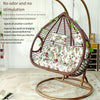 Double Household Hanging Basket Rattan Chair Indoor Swing Balcony Bassinet Chair Lazy Person Hanging Orchid Drop Chair Double Pole Coffee Color Thin